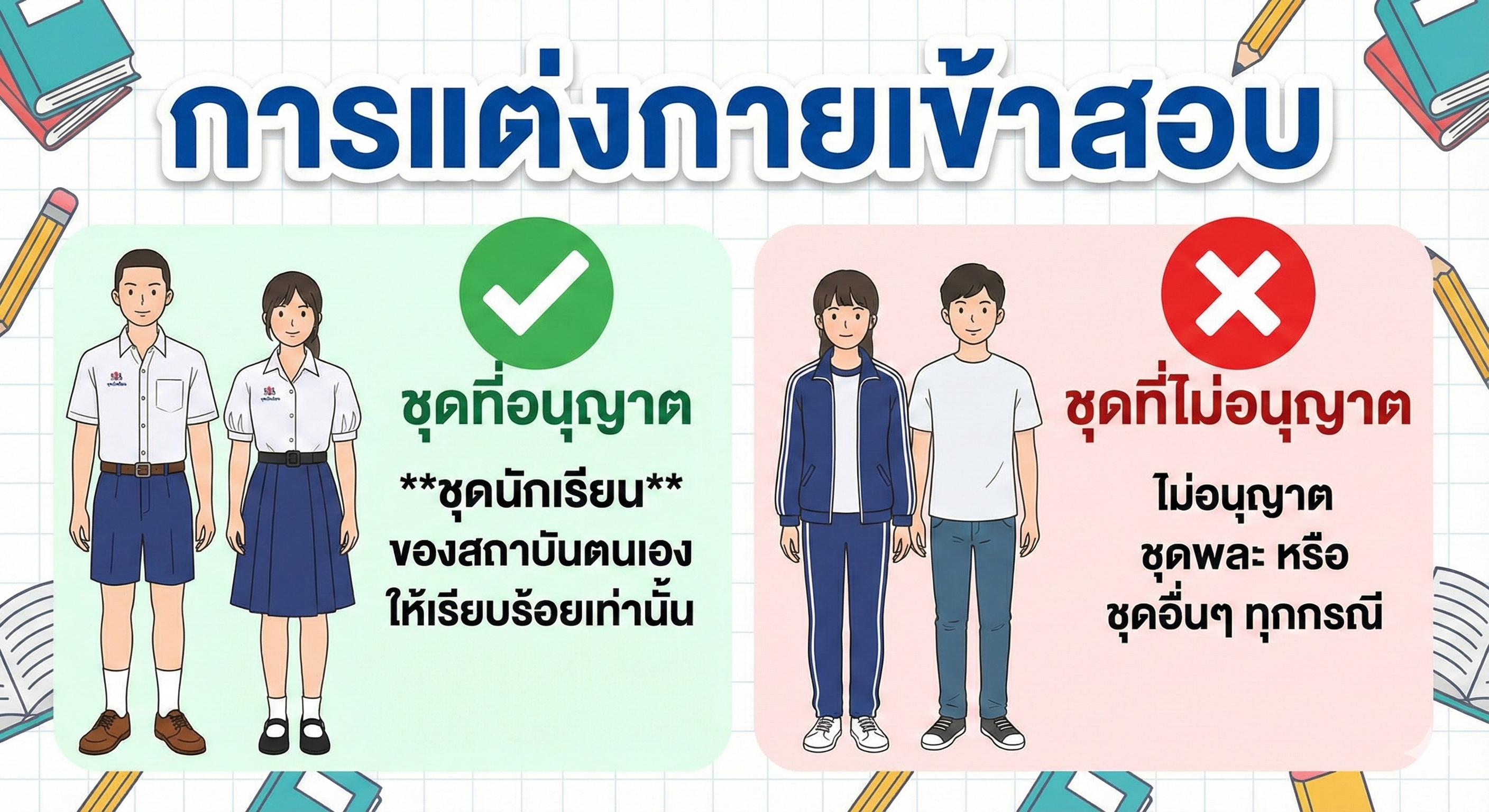 การแต่งกายด้วยชุดนักเรียน